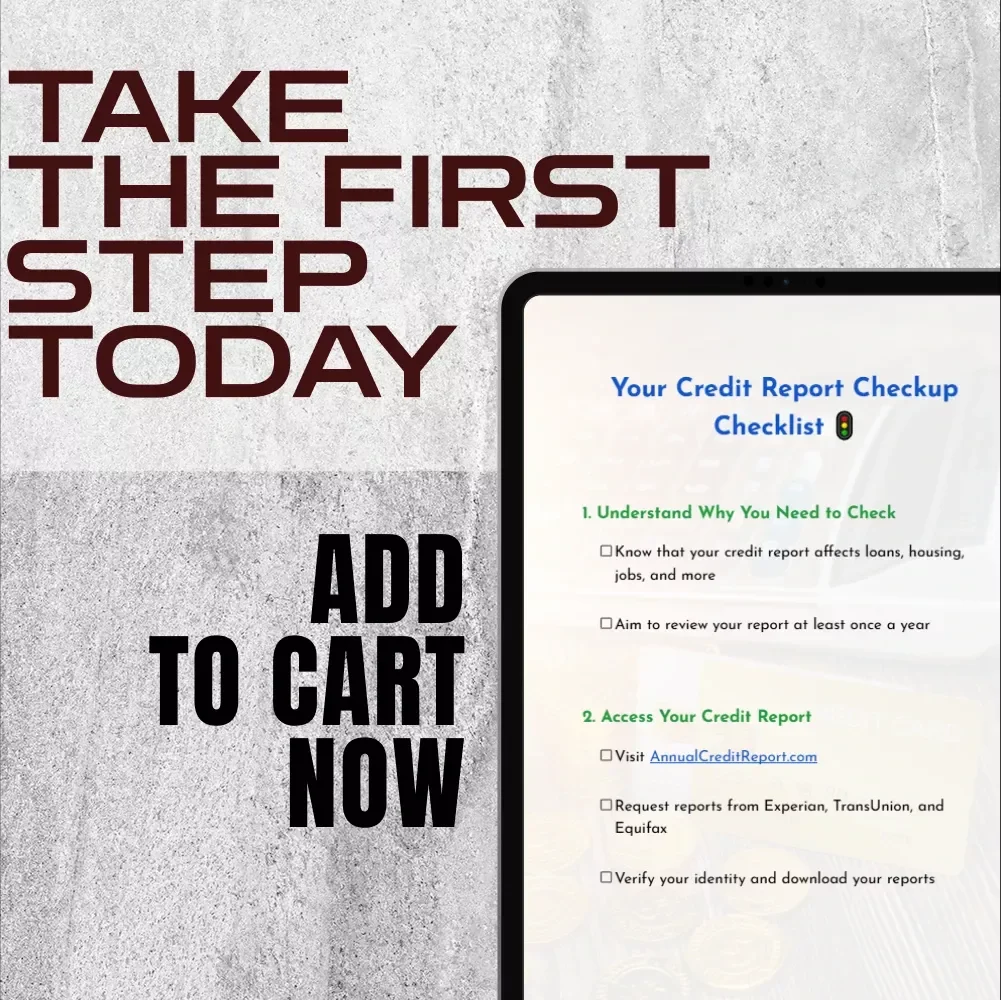 Your Credit Report Checkup Checklist | Digital Download | How Do I Check My Credit Report Guide for Annual Review & Credit Score Boost