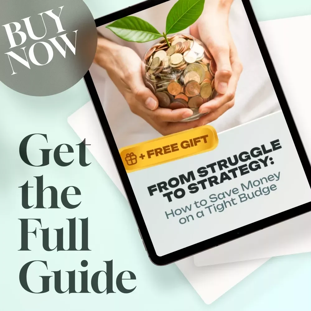 From Struggle to Strategy: How to Save Money on a Tight Budget | Budgeting Guide, Digital Download, Money-Saving eBook, Financial Planning, Track Spending Checklist