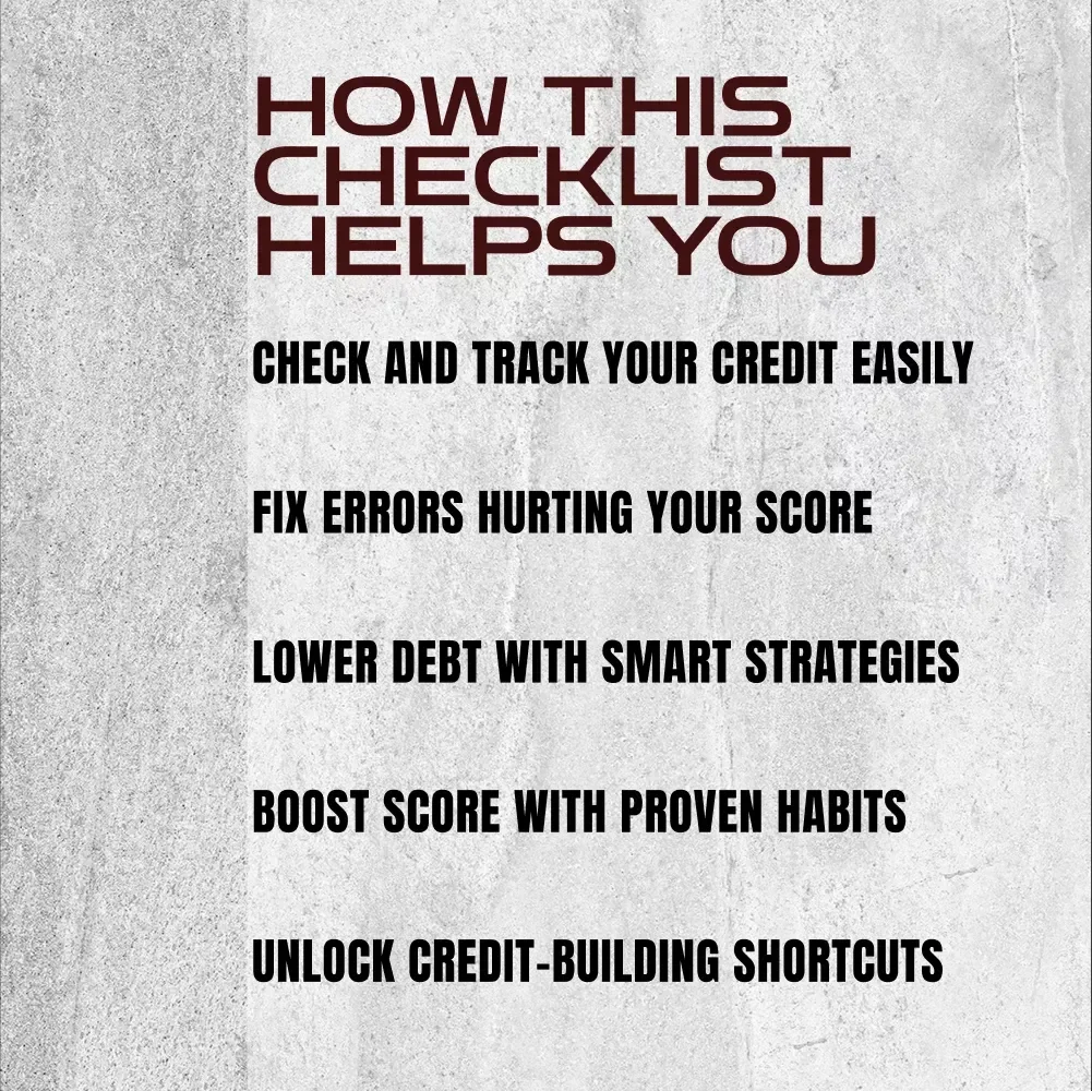 The Ultimate FICO Score Mastery Checklist | Credit Score Improvement Guide | How to Get My FICO Score for Free | Digital Download