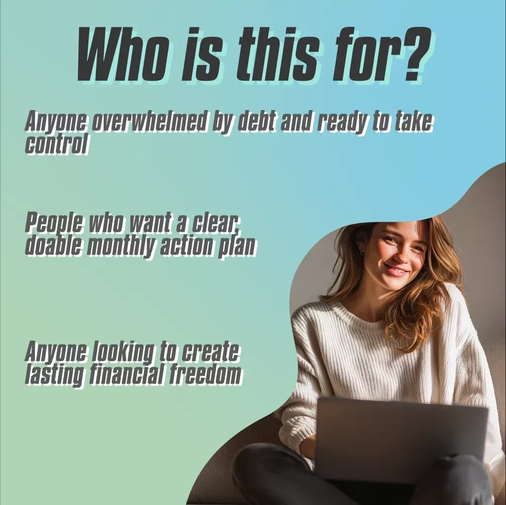 The Debt-Free 6-Month Action Plan Checklist | How to Pay Off $5000 in Debt in 6 Months | Printable Debt Tracker & Budget Plan PDF