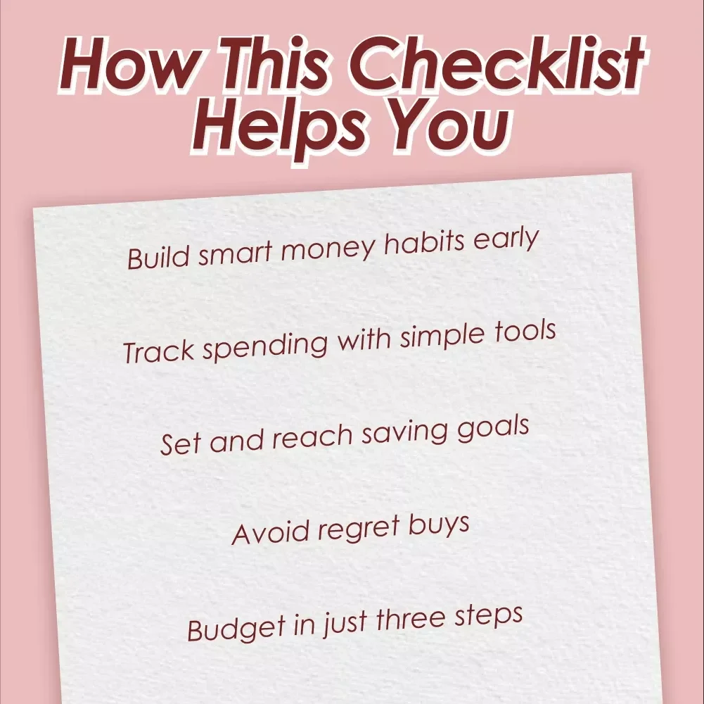 Budget Your Allowance Checklist | Digital Download for Kids & Teens | Learn How Do You Budget Your Allowance | Printable Money Management Tool
