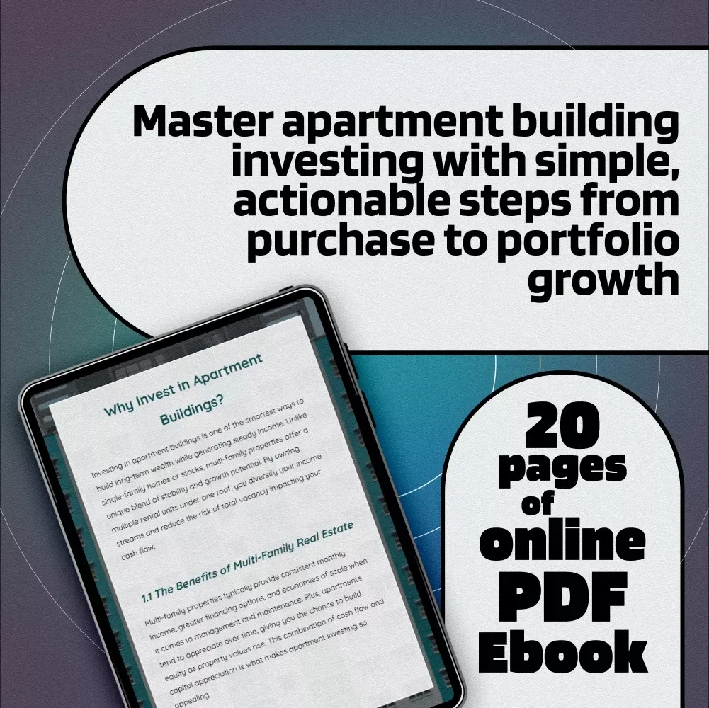 Apartment Building Investing Made Simple | How to Invest in Apartment Buildings eBook for Beginners | Real Estate Digital Download Guide