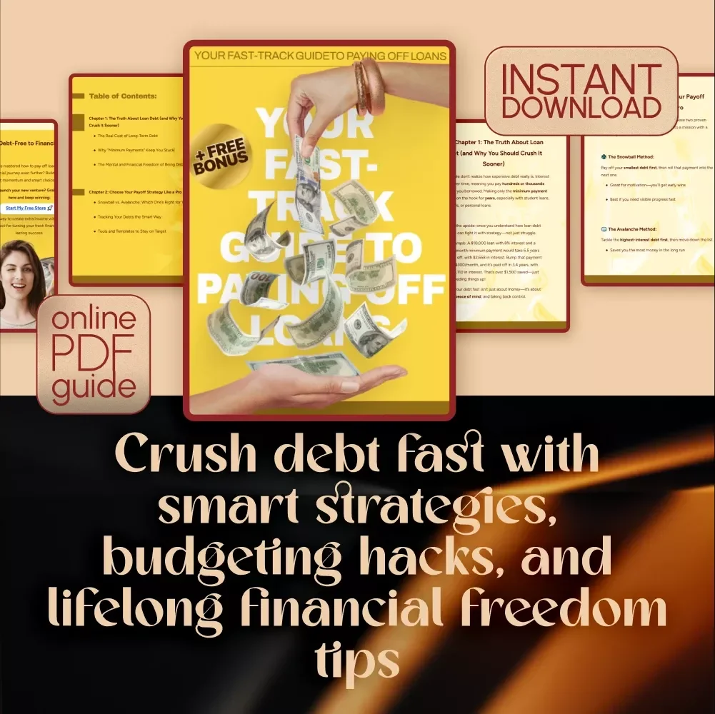 Your Fast-Track Guide to Paying Off Loans | How to Pay Off Loans Fast eBook & Printable Debt Guide