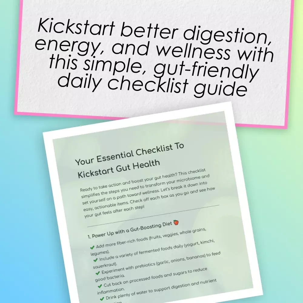 Your Essential Checklist To Kickstart Gut Health | Digital Download | Gut Health Guide | How to Improve Gut Microbiota | Wellness eBook