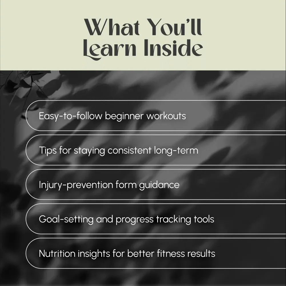 Simple Gym Moves For Beginners Who Want To Stay Fit - Digital Fitness Guide for a Simple Gym Routine, Easy Beginner Workout Plan, Home or Gym Printable