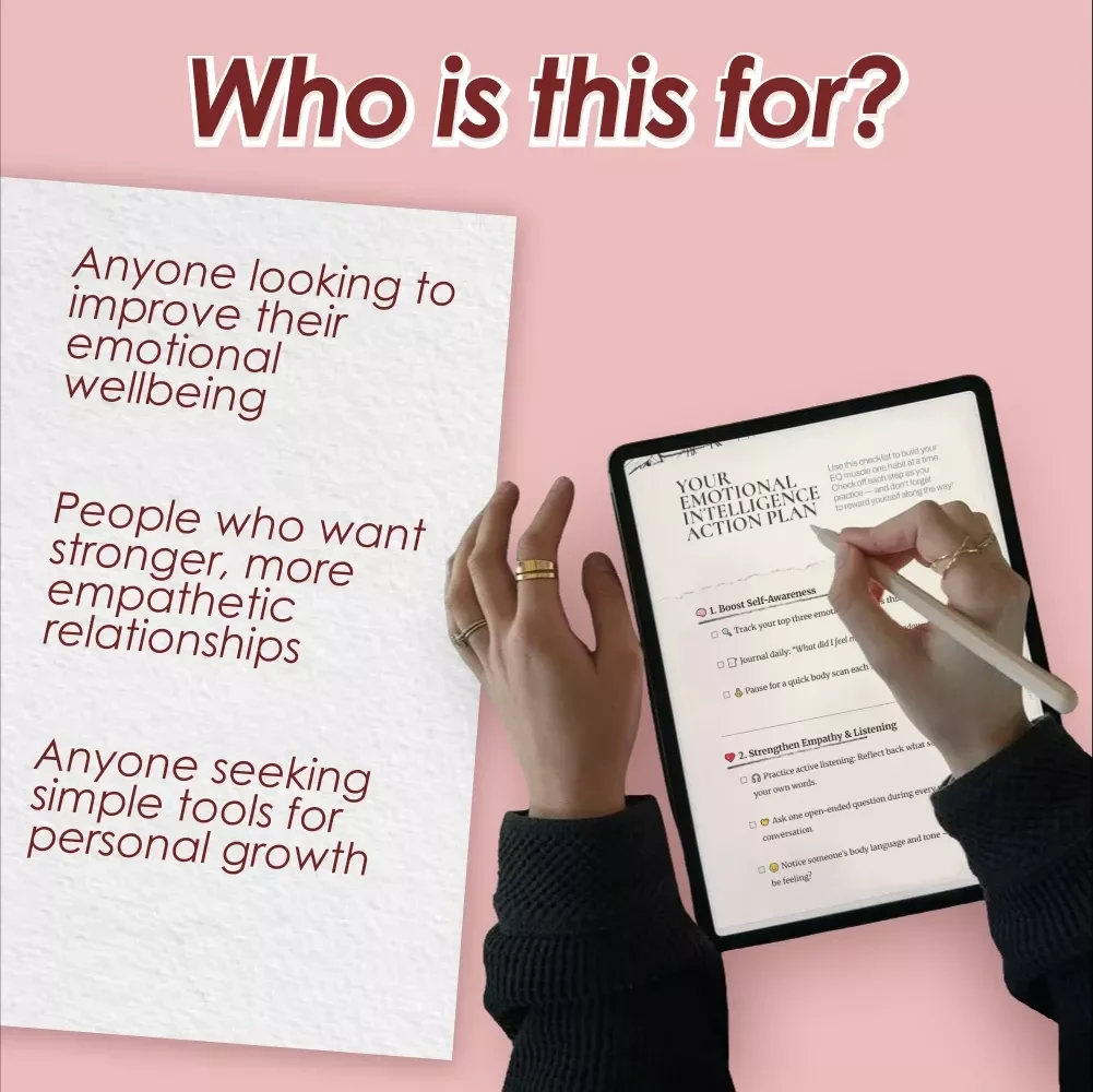 Your Emotional Intelligence Action Plan Checklist | Digital Download to Build EQ Skills, Self-Awareness & Empathy