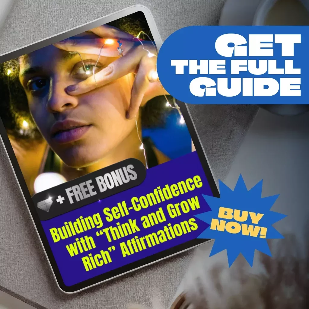 Building Self-Confidence with “Think and Grow Rich” Affirmations | Self Confidence Affirmation Guide Inspired by Napoleon Hill | Digital Download