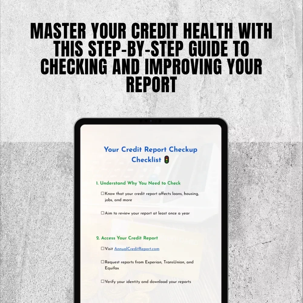 Your Credit Report Checkup Checklist | Digital Download | How Do I Check My Credit Report Guide for Annual Review & Credit Score Boost