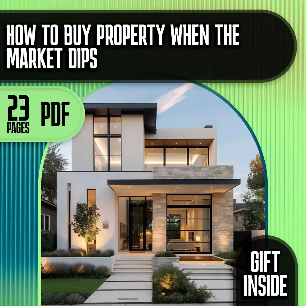 How to Buy Property When the Market Dips | Recession Real Estate Buying Guide eBook | How to Buy Property in a Recession PDF Download