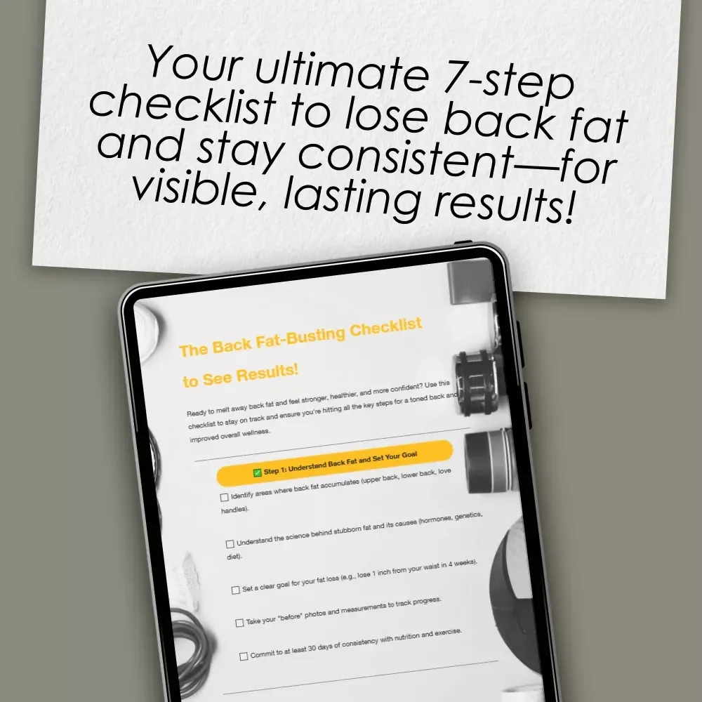 The Back Fat-Busting Checklist to See Results! | How to Lose Back Fat Fast | Digital Download Fitness Guide