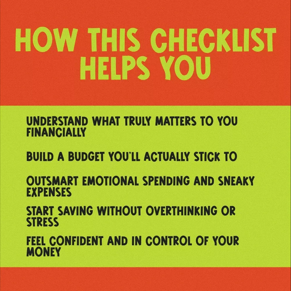 The “Money Made Simple” Checklist | Budgeting & Saving Planner | Digital Download for Planning for Spending and Saving Money