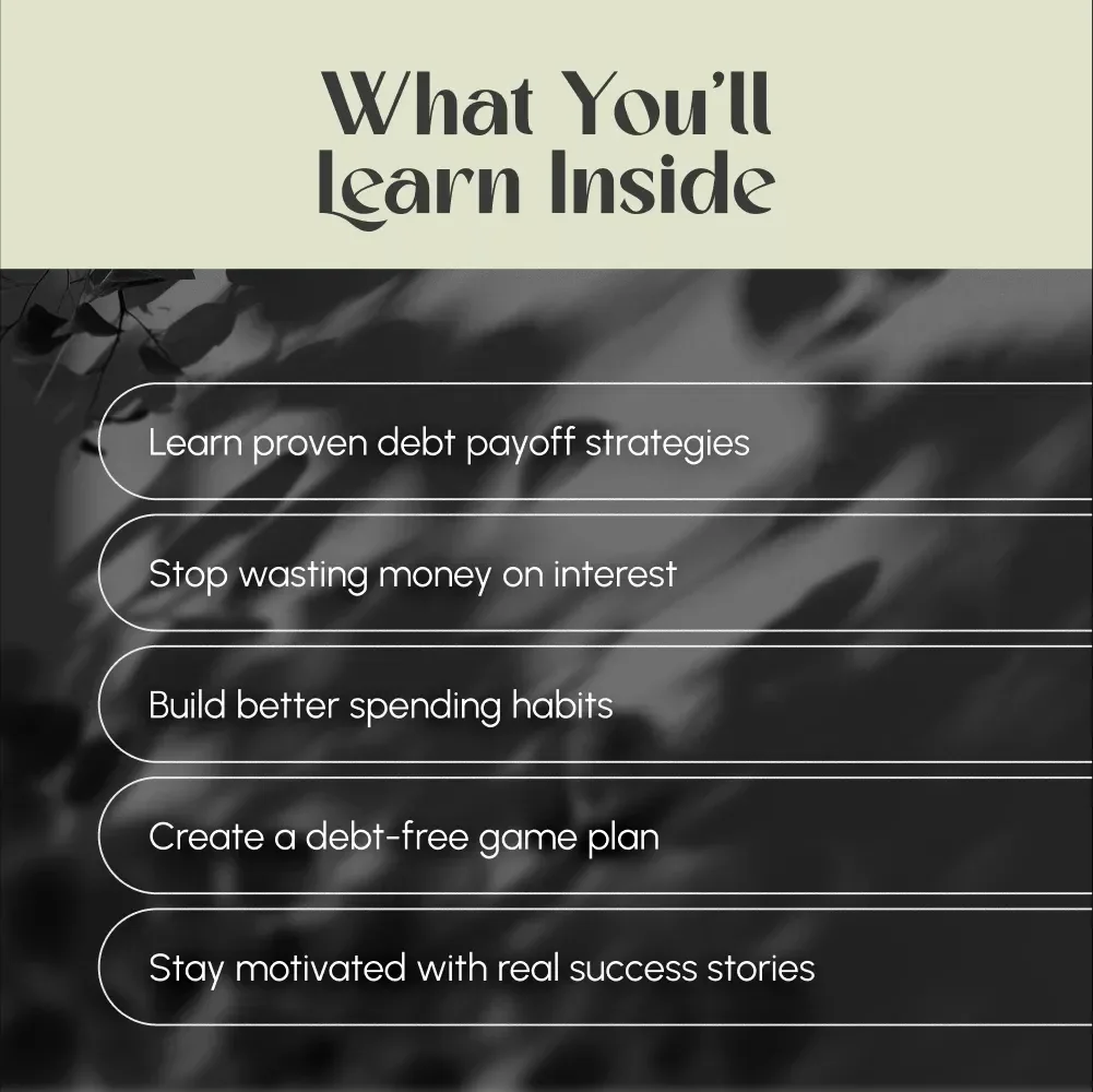 Crush Your Credit Card Debt: The Guide to Getting Out Fast | Digital Guide for How to Get Out of CC Debt Fast, Personal Finance eBook, Debt Payoff Checklist