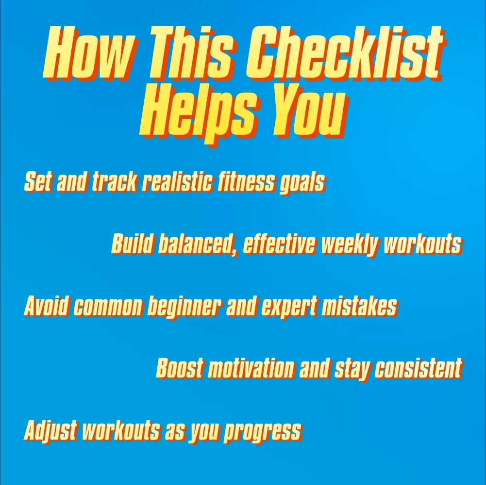 Your Gym Routine Checklist for Step-by-Step Success | How to Put Together a Gym Routine | Fitness Planner PDF Download