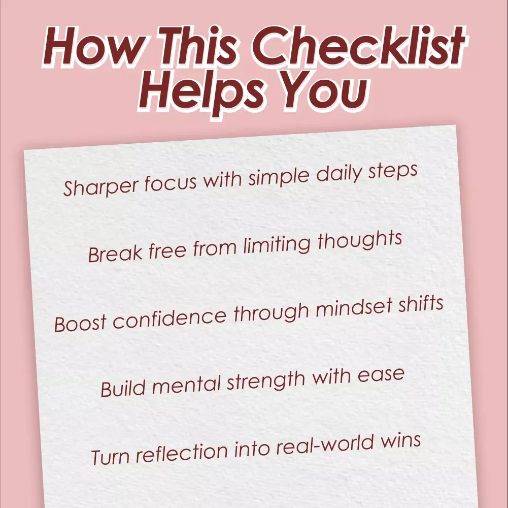 Mind Mastery Checklist: 10 Fun Steps to Sharpen Your Thinking & Conquer Your Day! | Digital Download for Mental Clarity, Mindset Growth & Daily Focus | How to Improve Your Mind