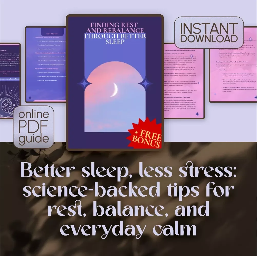 Finding Rest And Rebalance Through Better Sleep | Sleep and Stress Reduction Guide | Wellness eBook for Better Rest, Sleep Hygiene, and Relaxation