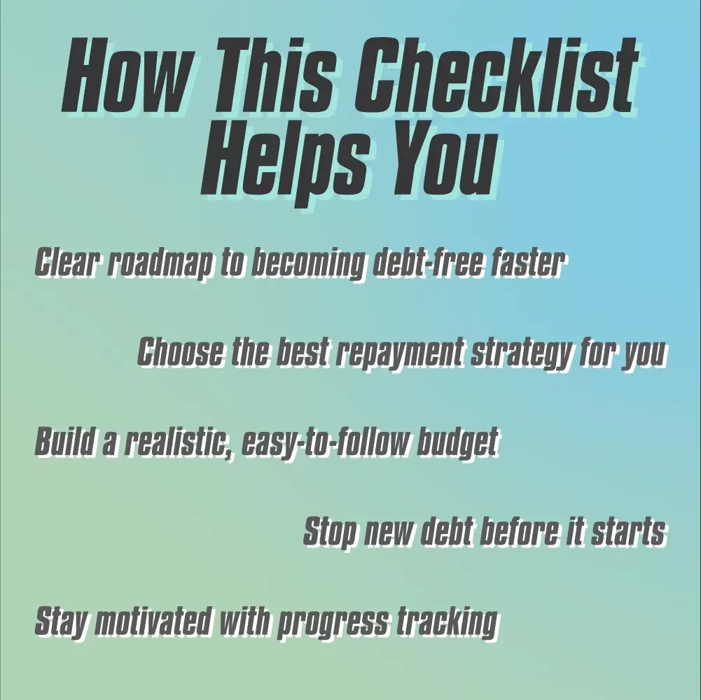 The Debt-Free Fast-Track Checklist: Crushing Credit Card Debt | How to Get Out of CC Debt Fast, Budgeting Guide, Printable PDF