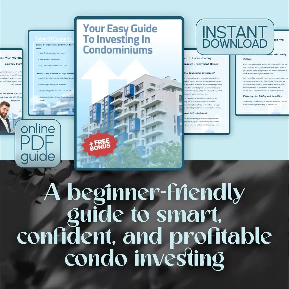 Your Easy Guide to Investing in Condominiums | How to Invest in Condominiums PDF | Digital Download Real Estate Guide