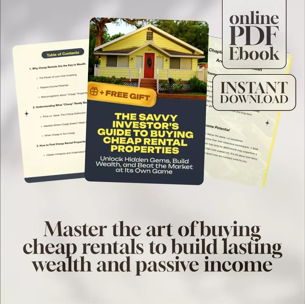 The Savvy Investor's Guide to Buying Cheap Rental Properties | How to Buy Cheap Rental Properties eBook | Real Estate Investing for Beginners
