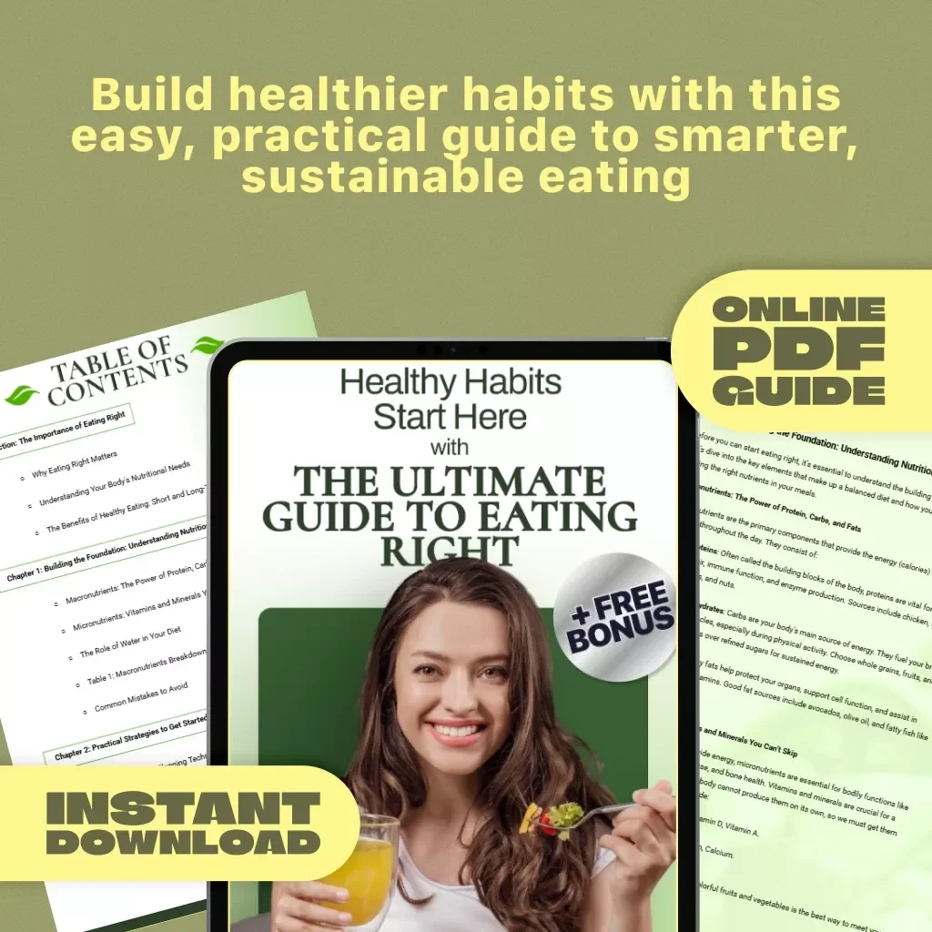 Healthy Habits Start Here with The Ultimate Guide to Eating Right | How to Start Eating Right Guide | Printable Wellness eBook