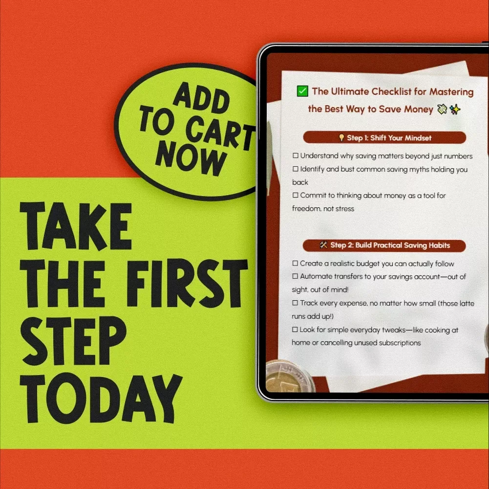 The Ultimate Checklist for Mastering the Best Way to Save Money – Printable Budget Planner | Financial Goal Setting | Digital Download