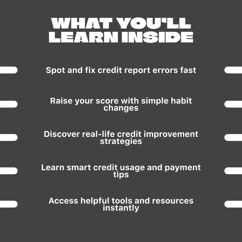 The Quick-Start Guide to Improving Your Credit Score | How to Improve Credit Score Fast eBook, Digital Download, Credit Repair Checklist