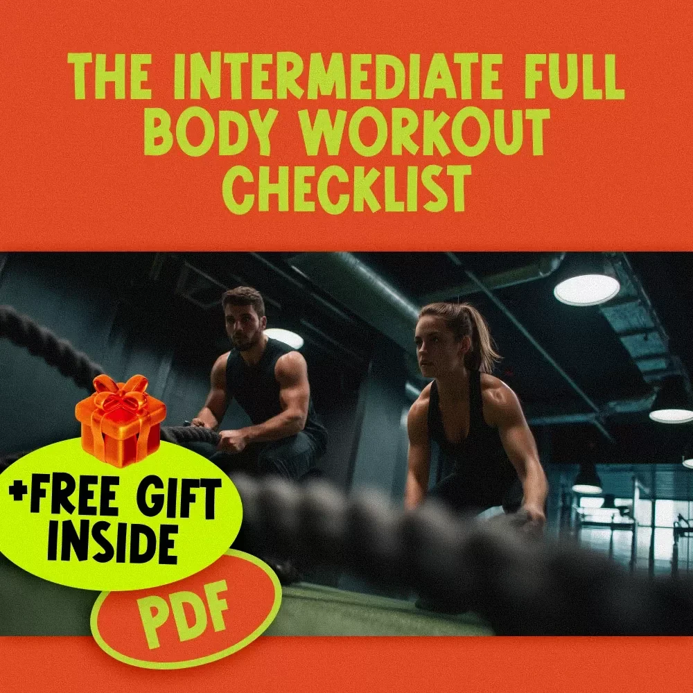 The Intermediate Full Body Workout Checklist | Digital Fitness Guide | Full Body Workout Plan for Intermediate Level | Printable PDF Checklist