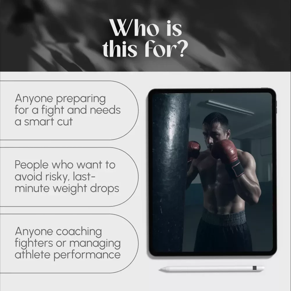A Practical Guide to Cutting Weight Safely and Effectively – Digital Guide on How to Cut Weight for a Fight, Weight Cut Plan for Fighters, Safe Weight Cutting eBook
