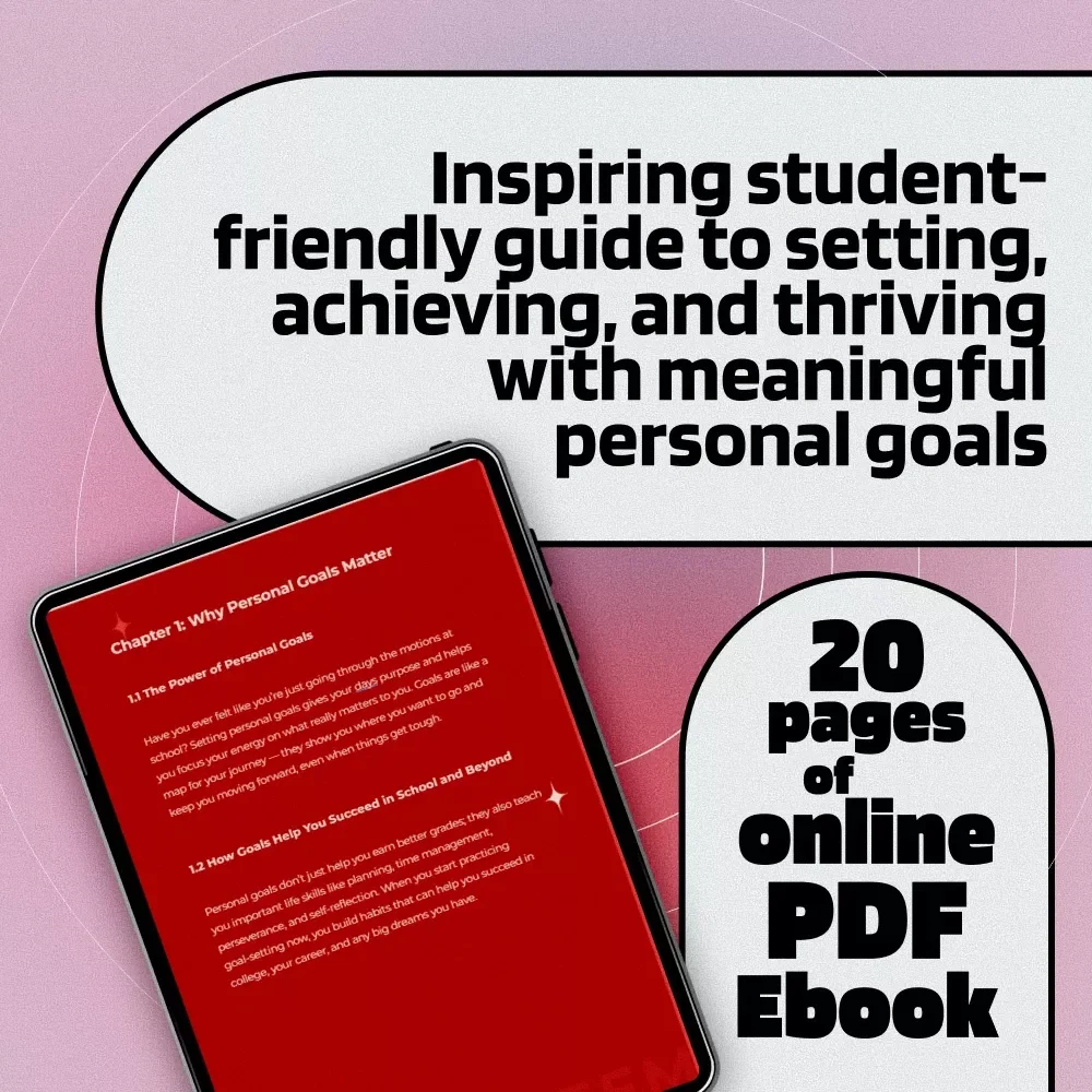 Level Up Your Life: Inspiring Personal Goals Every Student Should Try – eBook for Students | Examples of Personal Goals for Students | Digital Download Guide