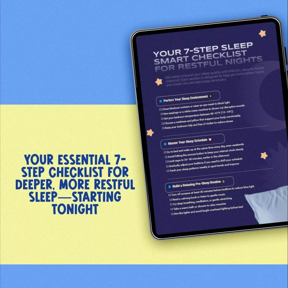 Your 7-Step Sleep Smart Checklist for Restful Nights – How Can I Improve My Sleep Quality? Digital Download for Better Sleep Habits
