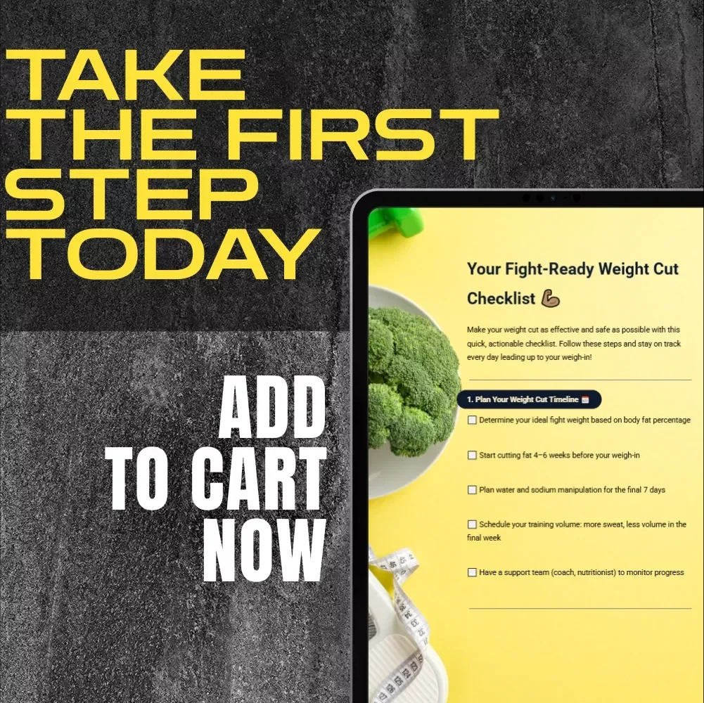 Your Fight-Ready Weight Cut Checklist | Digital Download for Fighters | How to Cut Weight for a Fight Guide