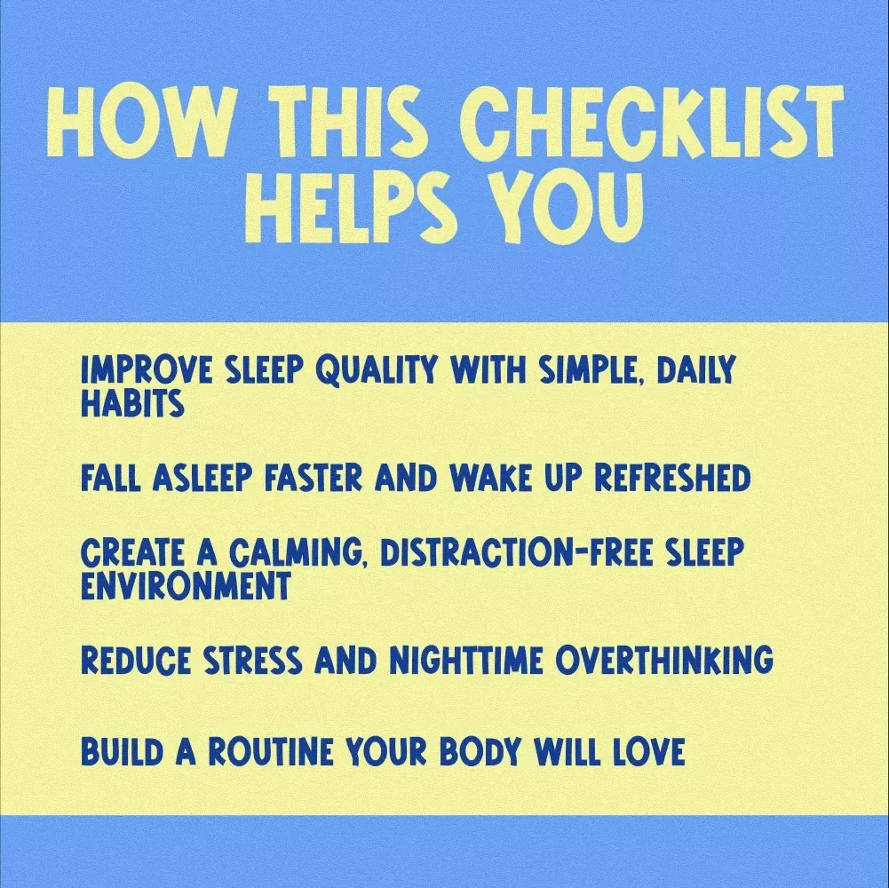 Your 7-Step Sleep Smart Checklist for Restful Nights – How Can I Improve My Sleep Quality? Digital Download for Better Sleep Habits
