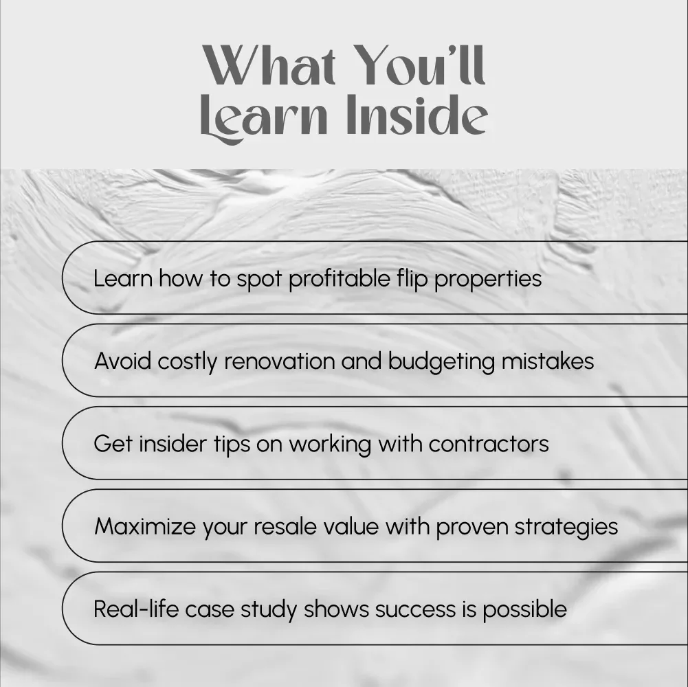 Flip It Right | How to Invest in Flipping Houses Guide for Beginners | House Flipping eBook PDF Download