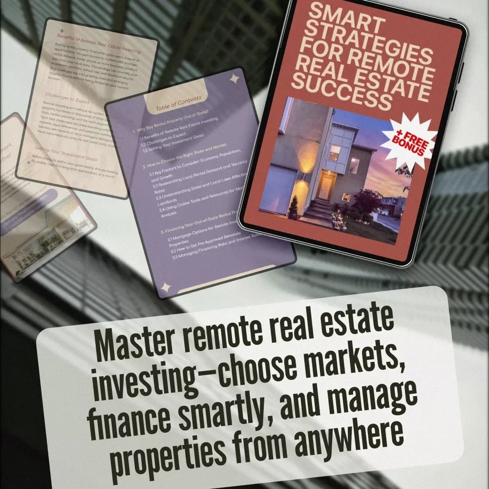 Smart Strategies for Remote Real Estate Success | How to Buy a Rental Property in Another State | Digital Download eBook for Long-Distance Real Estate Investing