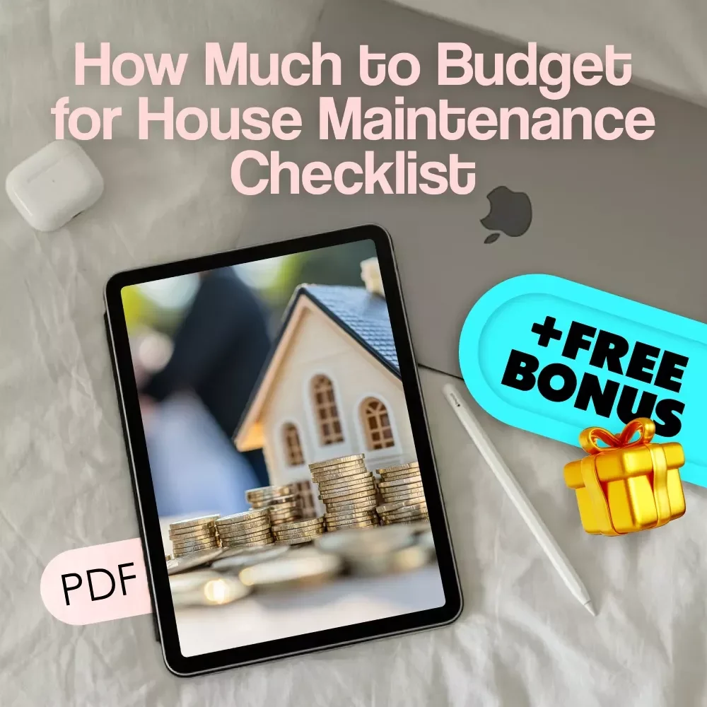 How Much to Budget for House Maintenance Checklist | Homeowner Budgeting Guide | Digital Download for Maintenance Planning