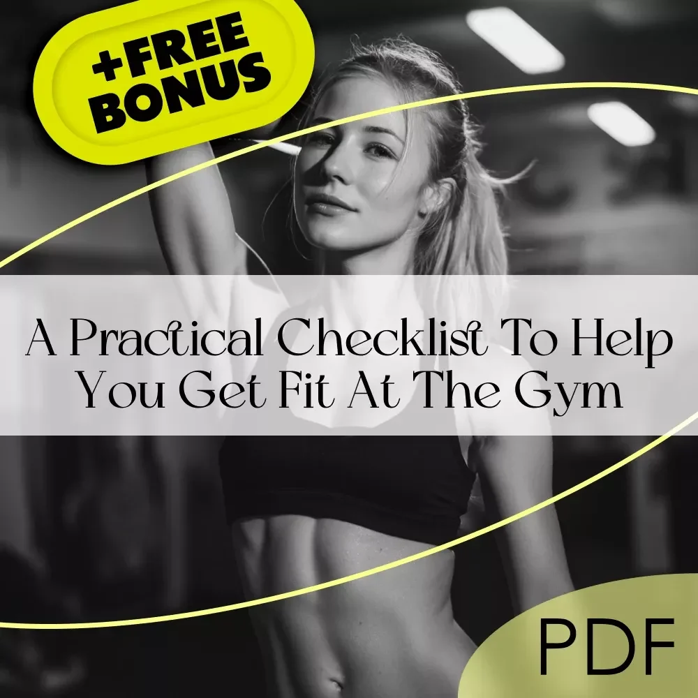 A Practical Checklist To Help You Get Fit At The Gym | Simple Gym Routine Guide for Beginners | Printable Fitness Tracker & Wellness Planner