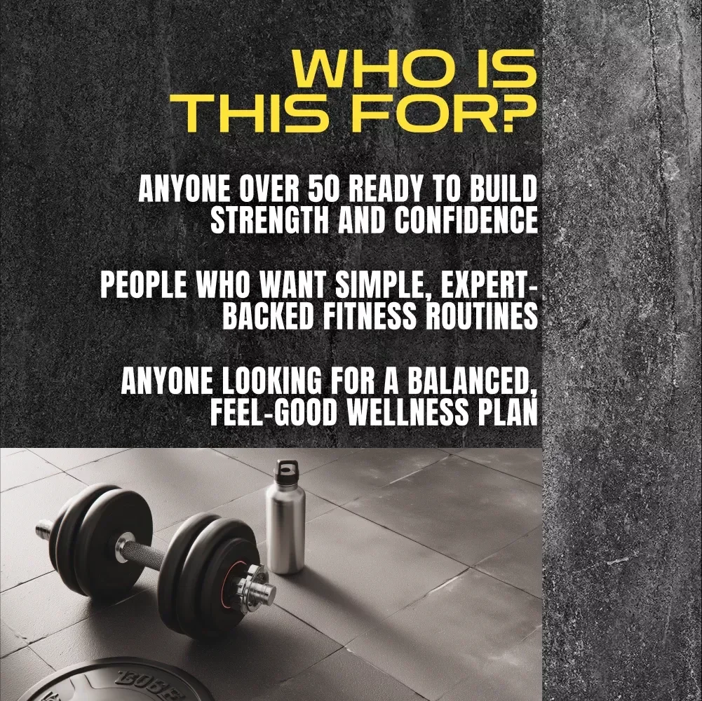 Your Go-To Checklist For Staying Strong After 50 | Printable Wellness Guide & Workout Routine for Men Over 50 | Fitness PDF for Men 50+