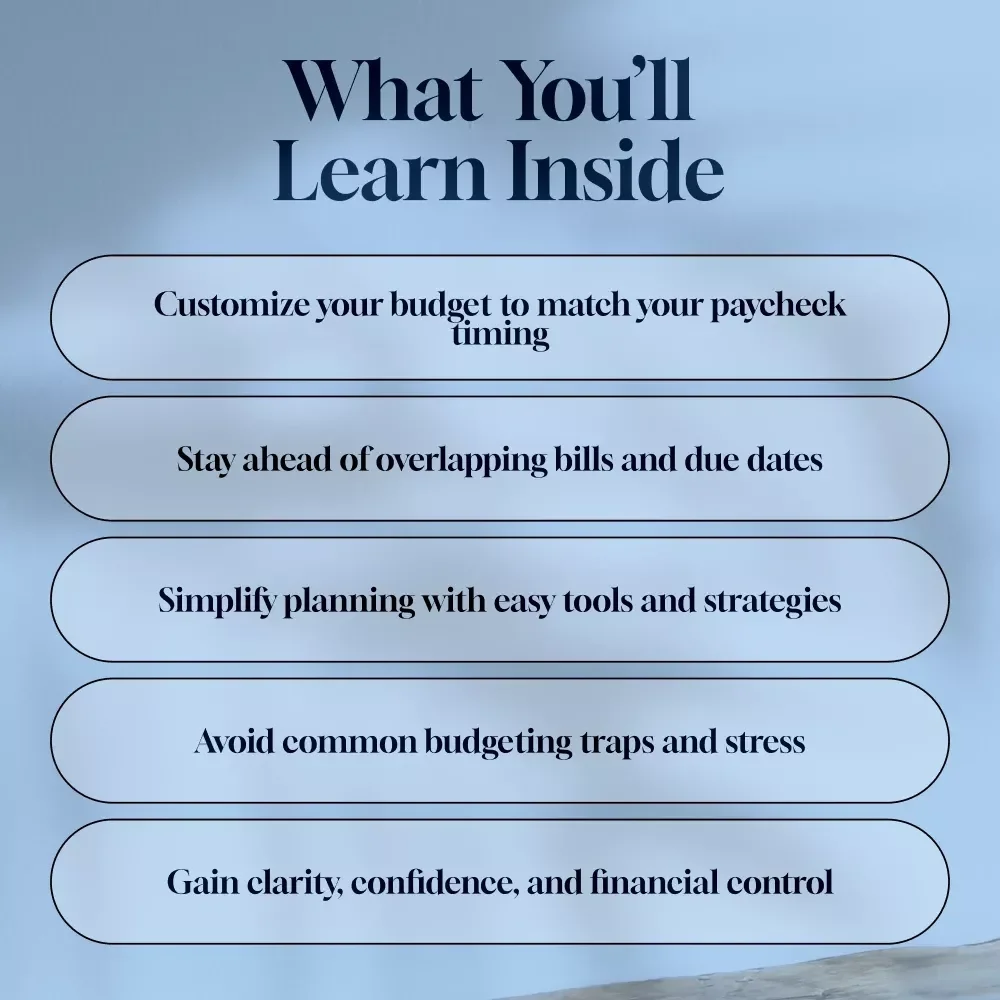 Mastering Your Budget Across Different Pay Periods eBook | How to Budget with Different Pay Periods | Personal Finance Guide PDF