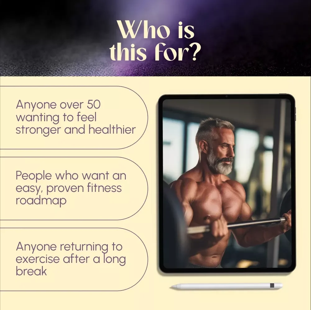 The Ultimate Workout Routine for Men Over 50 | Fitness Guide for Strength, Cardio & Flexibility After 50 | Digital Download