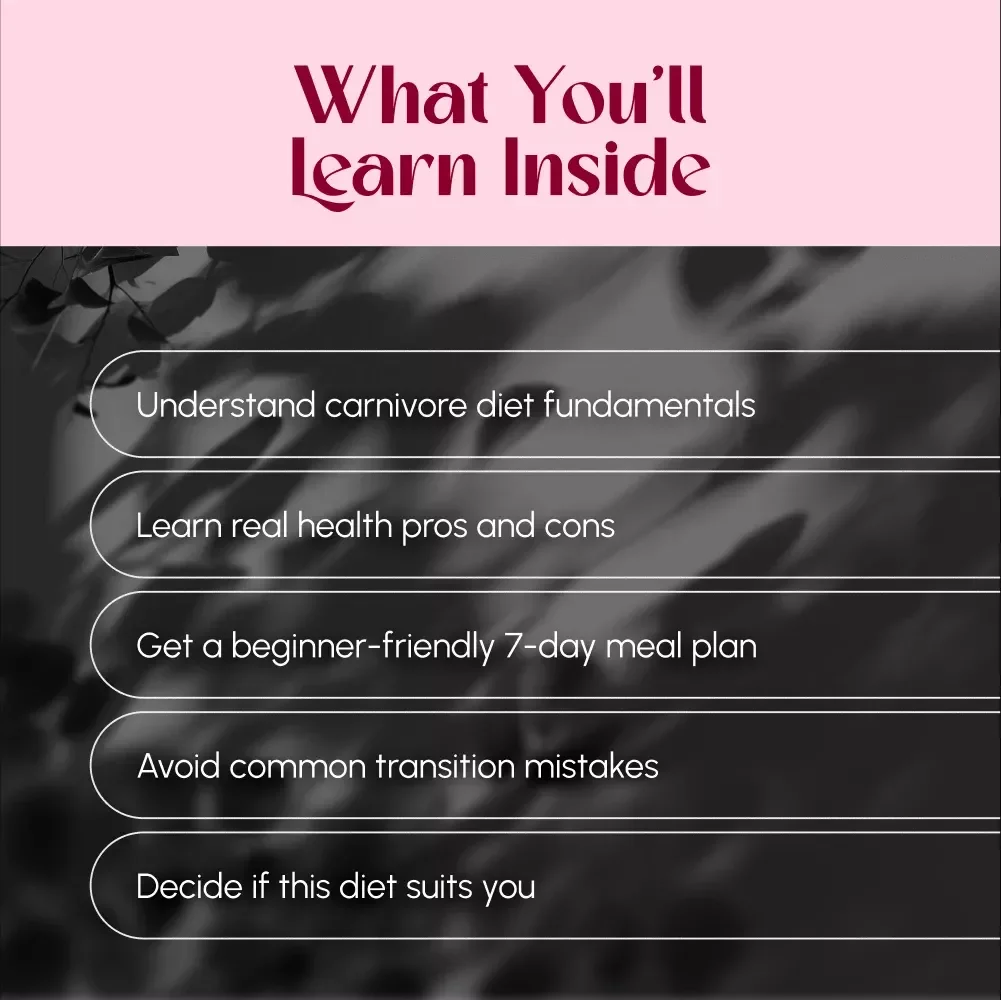The Carnivore Diet: Is It a Path to Peak Health or a Risky Trend? | Digital Guide on How Healthy Is the Carnivore Diet | eBook, Checklist & Meal Plan