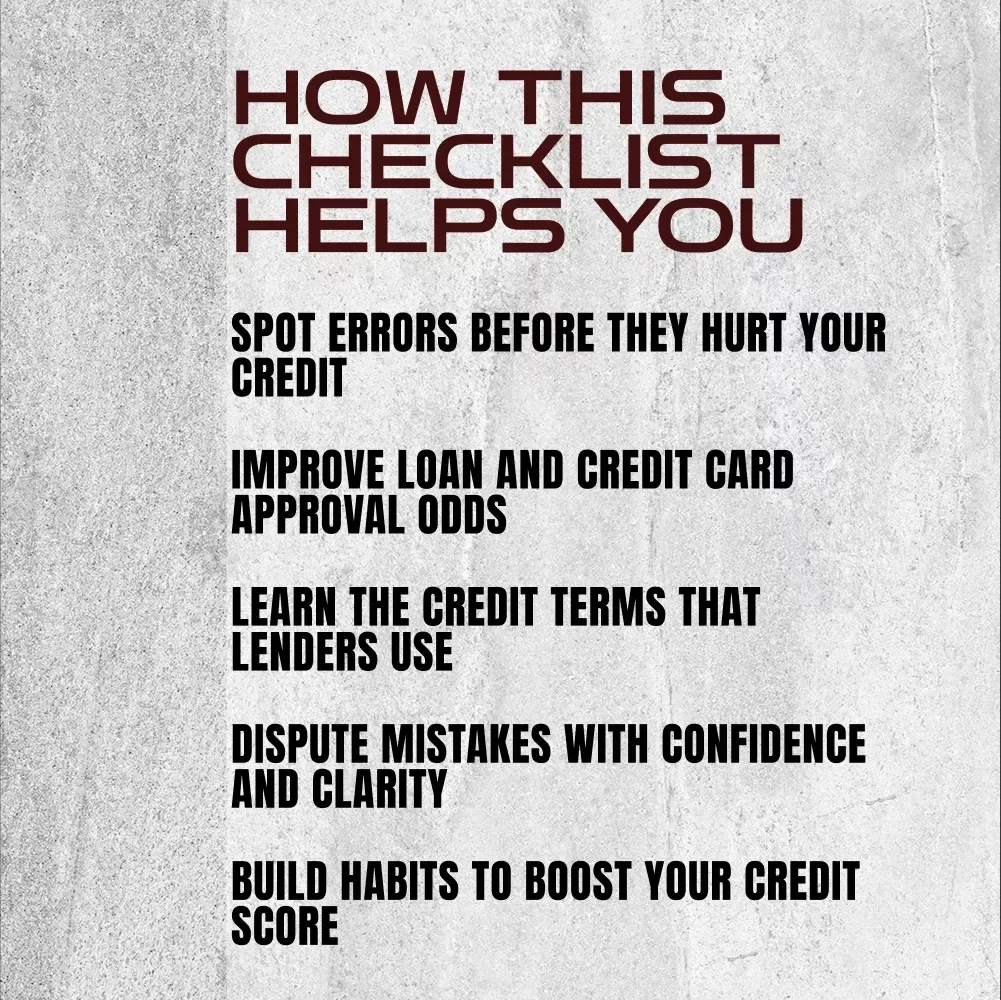 Your Credit Report Checkup Checklist | Digital Download | How Do I Check My Credit Report Guide for Annual Review & Credit Score Boost