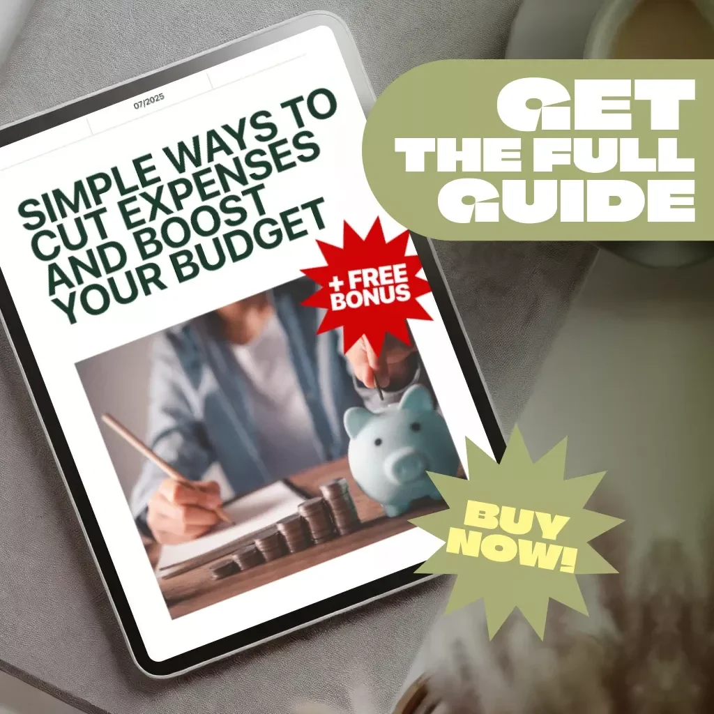 Simple Ways to Cut Expenses and Boost Your Budget | Digital Guide for How Families Save Money on Expenses, Budget Planner eBook, Family Savings Checklist