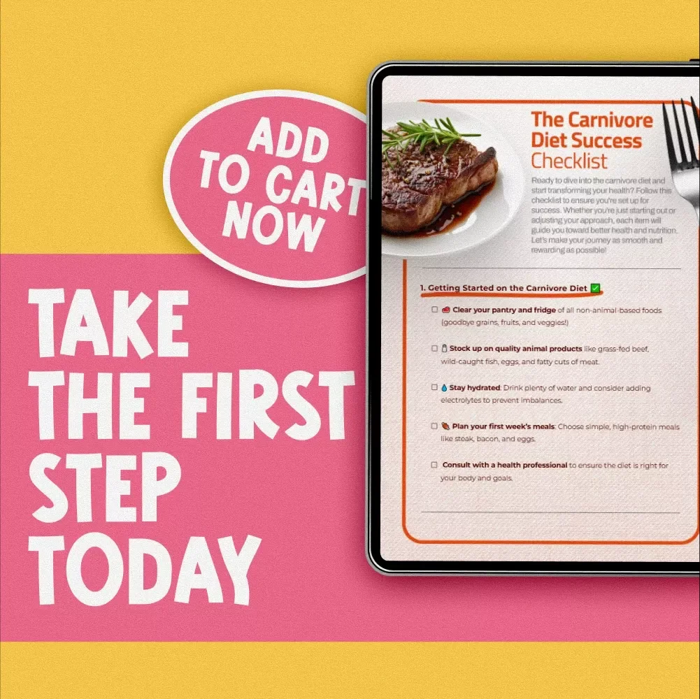 The Carnivore Diet Success Checklist – Printable Digital Guide to Starting Carnivore | How Healthy is the Carnivore Diet + Transition Tips & Progress Tracker