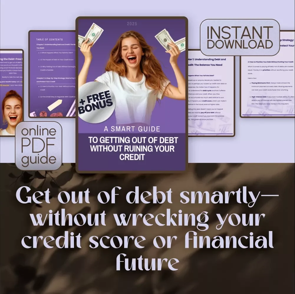 A Smart Guide to Getting Out of Debt Without Ruining Your Credit | How to Get Out of Debt Without Ruining Your Credit | Debt-Free Living eBook Download