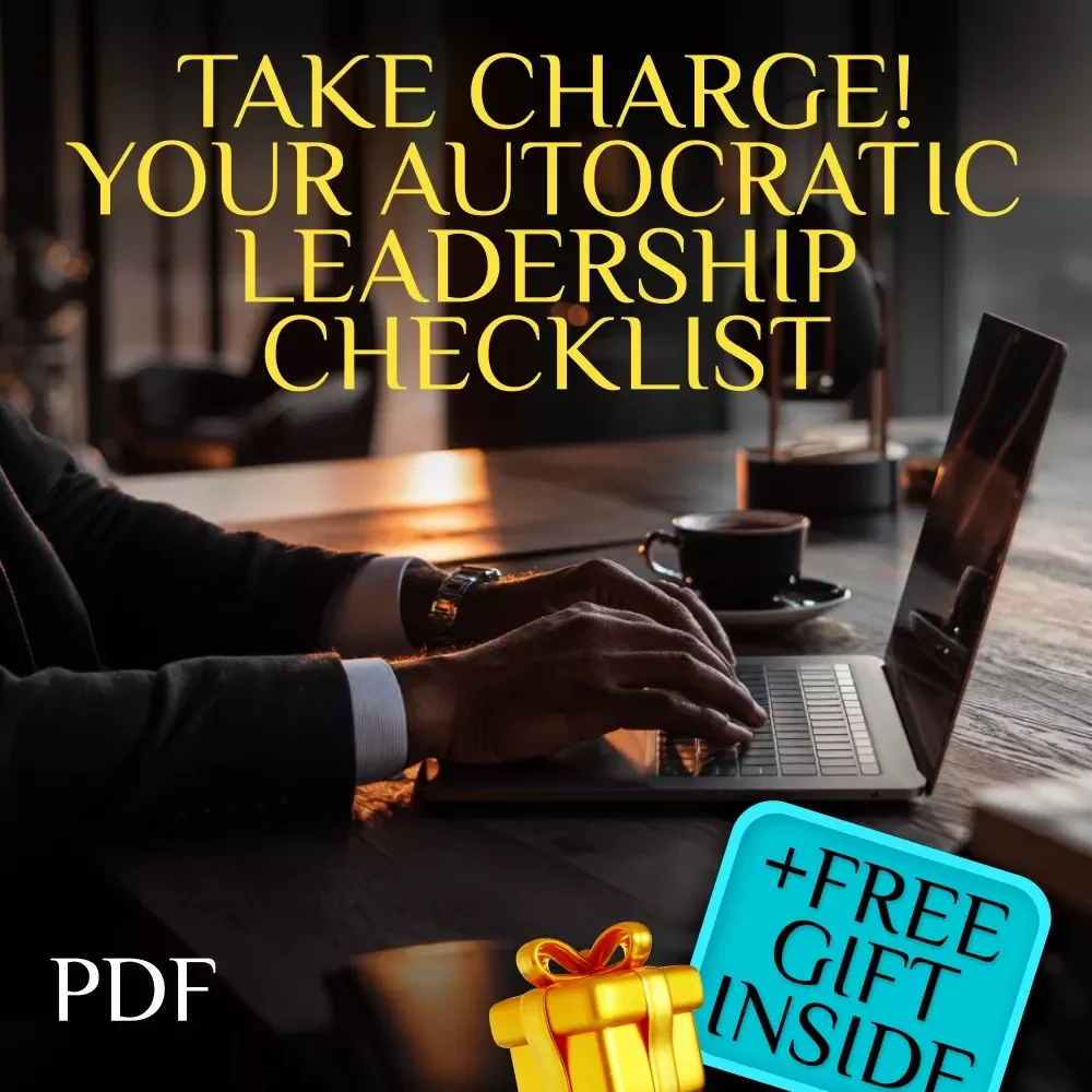 Take Charge! Your Autocratic Leadership Checklist | Digital Download Guide for Effective Autocratic Leadership Style | Printable Leadership Resource