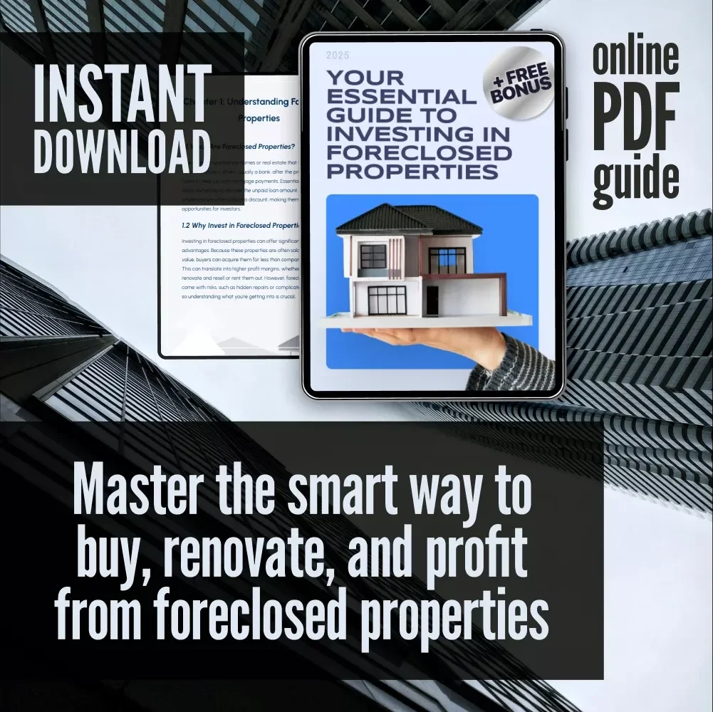 Your Essential Guide to Investing in Foreclosed Properties | How to Invest in Foreclosed Properties | Real Estate eBook & Digital Guide