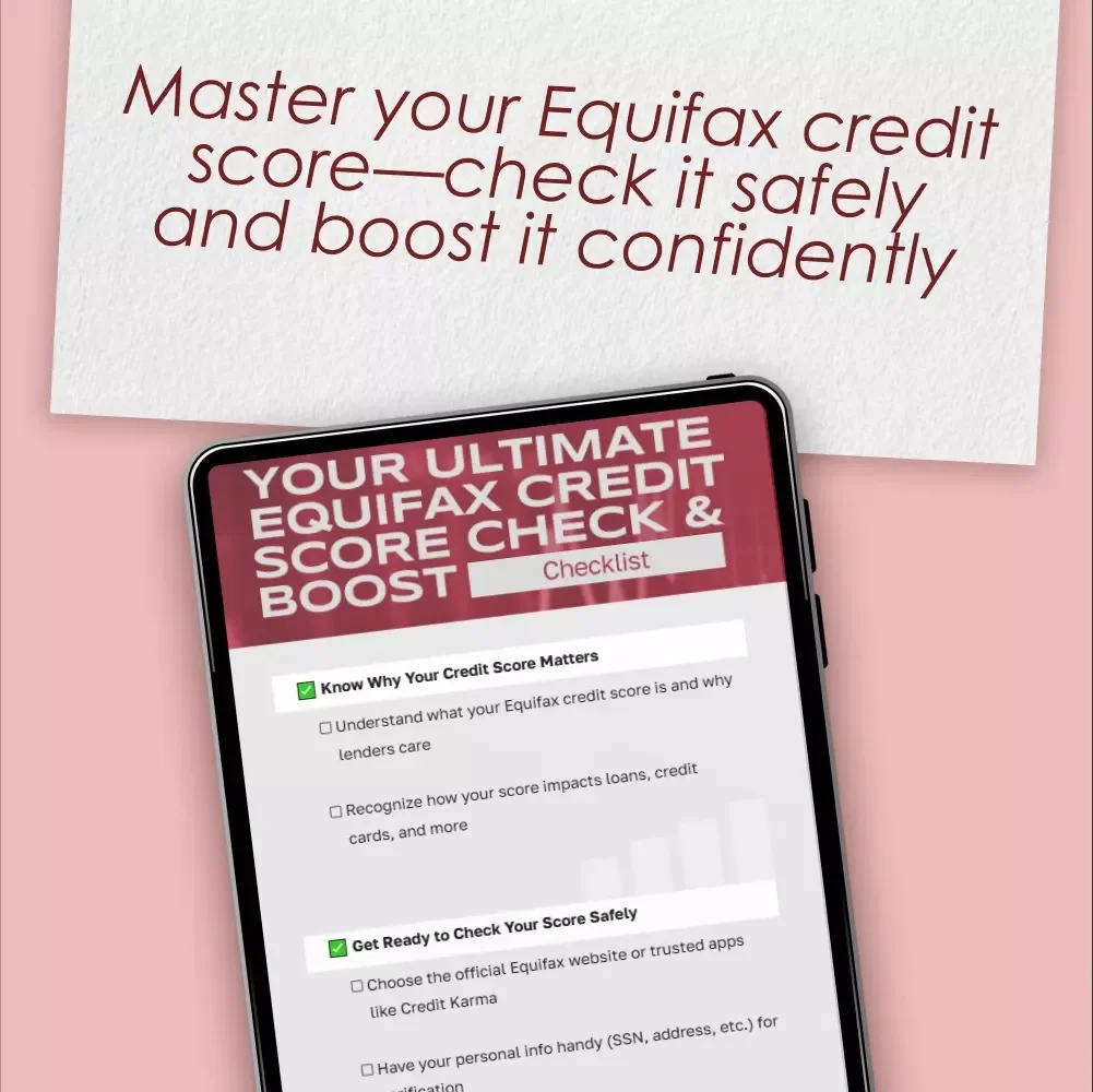 Your Ultimate Equifax Credit Score Check & Boost Checklist | Digital Download | How to Check Equifax Credit Score Guide | Printable PDF