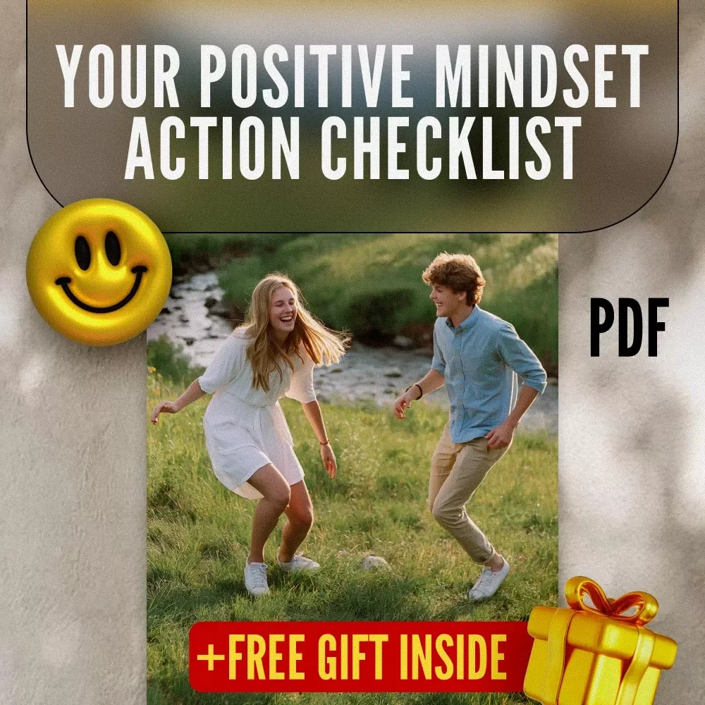 Your Positive Mindset Action Checklist | Best Books for Positive Thinking | Self-Growth eBook Printable