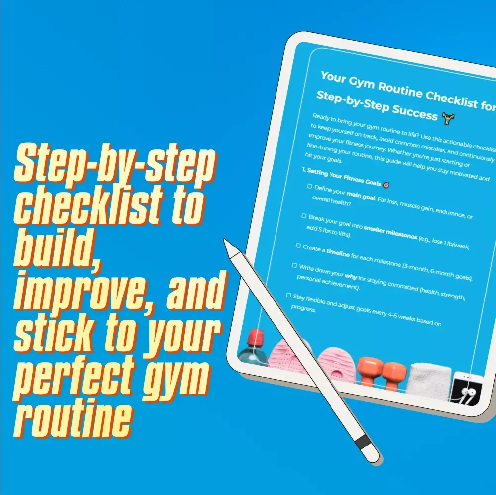 Your Gym Routine Checklist for Step-by-Step Success | How to Put Together a Gym Routine | Fitness Planner PDF Download