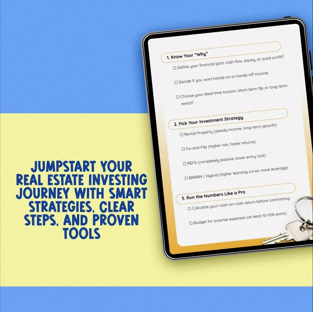 The Real Estate Wealth Kickstart Checklist | Digital Download for Beginner Investors | How Much Can You Make Investing in Real Estate?