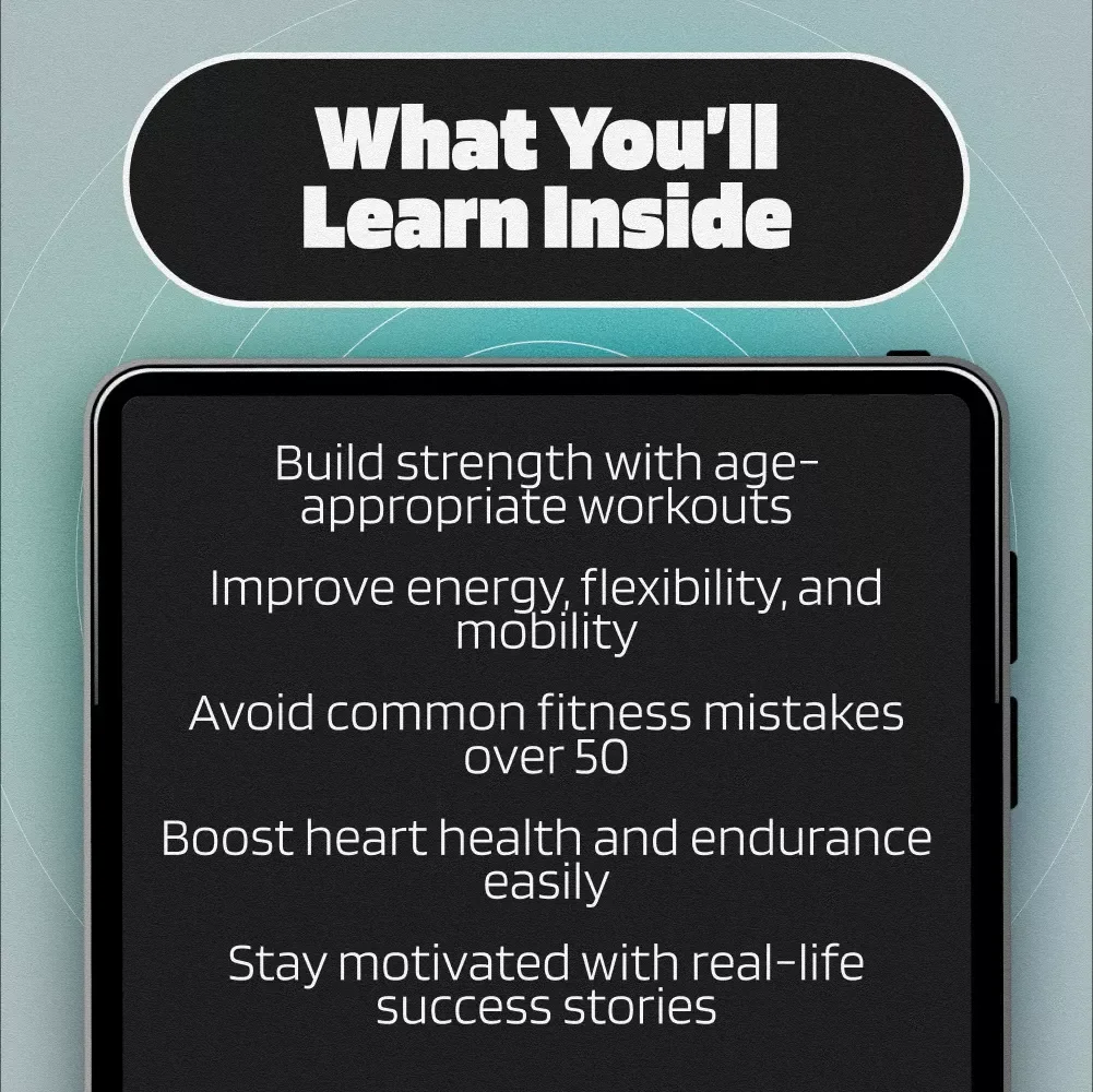Workout Tips For Men Over 50 Who Want To Stay Strong | Digital eBook for Healthy Aging | Workout Routine for Men Over 50 | Fitness Guide PDF Download